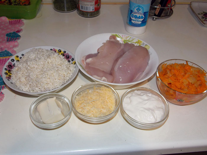 Рис с курицей в духовке рецепт
