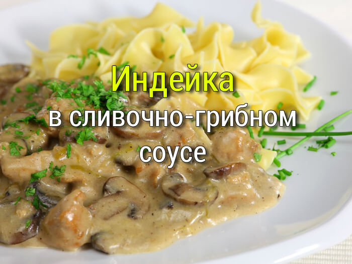 indejka-v-slivochno-gribnom-souse Гамбургер рецепт или Бифштекс рубленый - Простые рецепты - женский сайт
