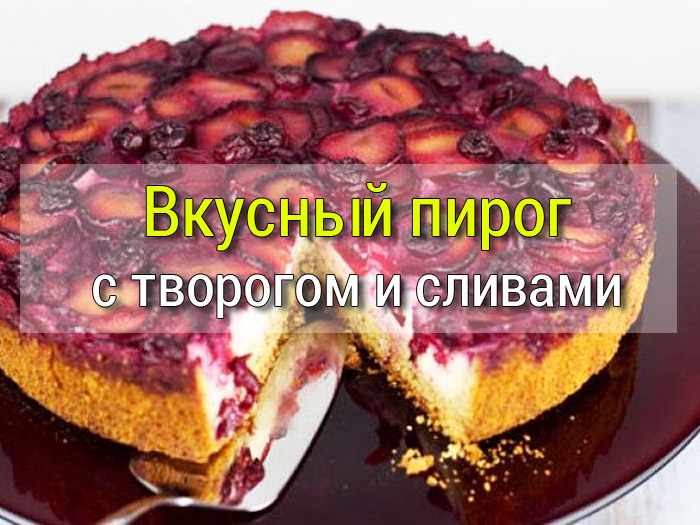 pirog_s_tvorogom_i_slivami Пирог с капустой - Простые рецепты - женский сайт