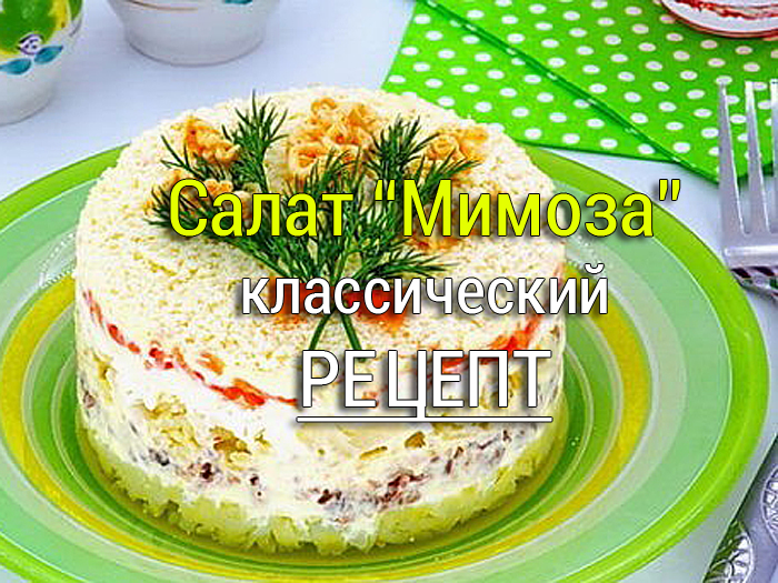 Salat-Mimoza-0 Салат с пекинской капустой и яйцом - Простые рецепты - женский сайт