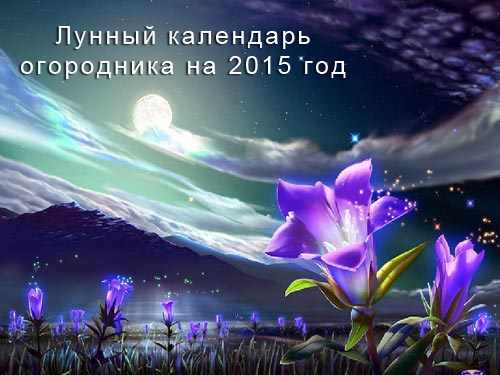 лунный календарь огородника на 2015 год