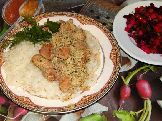 DSCN6961 Свинина с рисом и овощами на сковороде - Простые рецепты - женский сайт